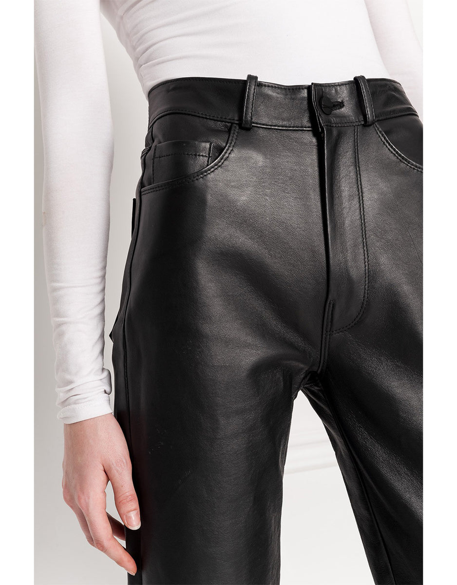 Adeline Leather Jeans – Off Seids New York
