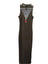 Rose Spine Embroidery High Slit Maxi Dress