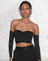 Jersey Draped Crop Top