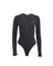 Organic Cotton Long Sleeve T-Shirt Bodysuit-Black