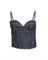 Denim Bustier Top-Indigo Denim